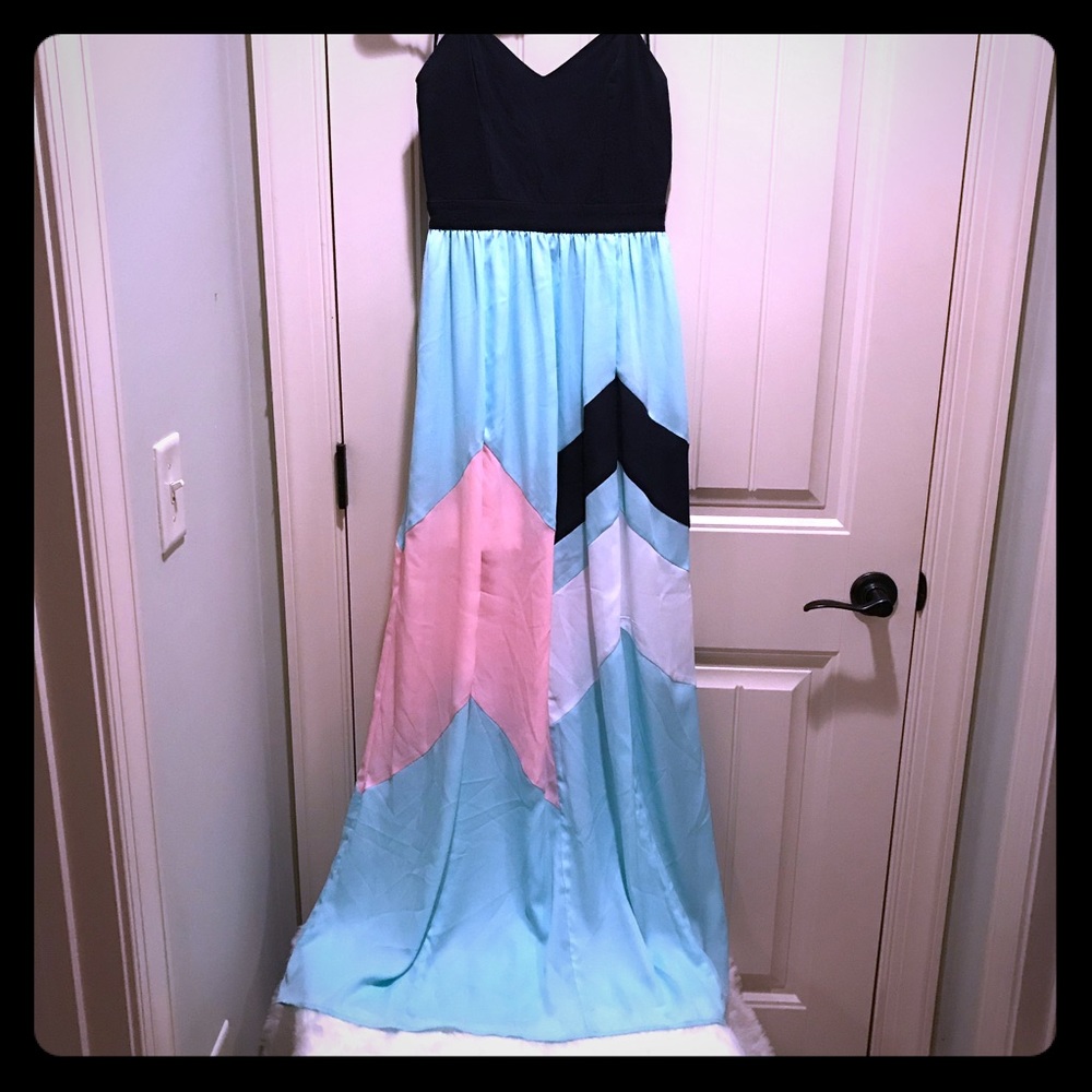 Chevron striped maxi dress. Worn twice.